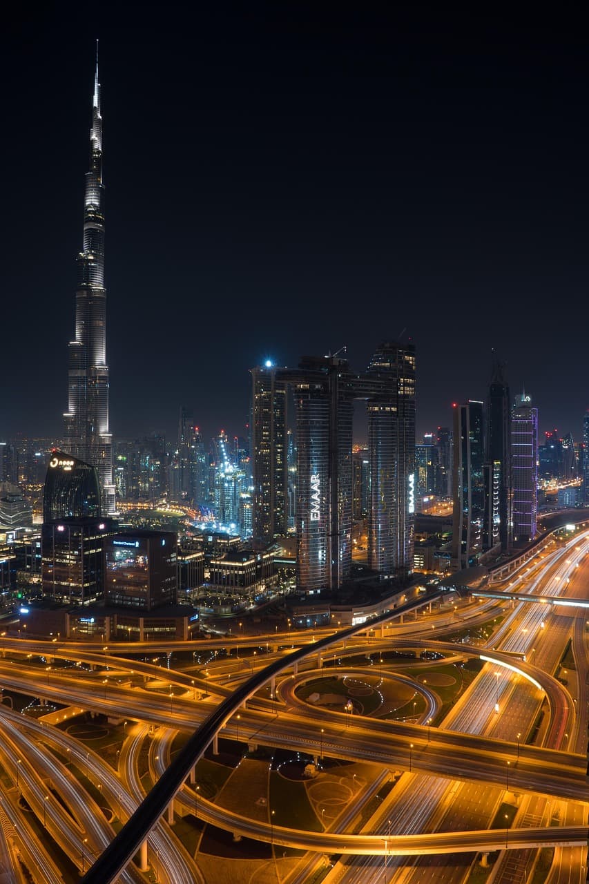 AI and tech professionals collaborating on machine learning projects in a modern Dubai office